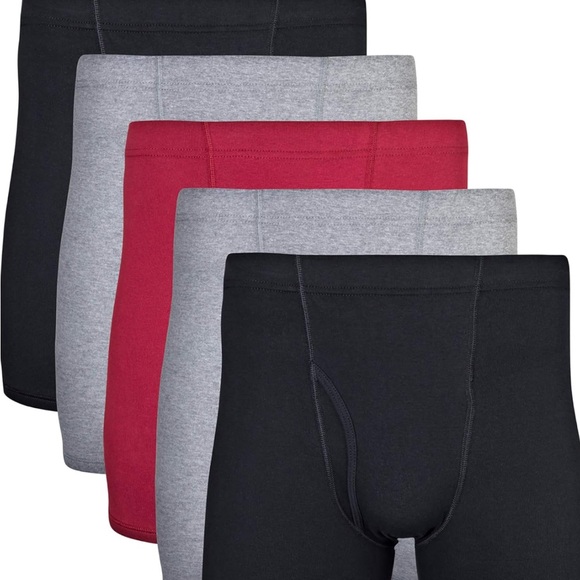 Gildan Other - Men's Boxer Briefs 5 pack - Black, Gray, and Red Size :Medium